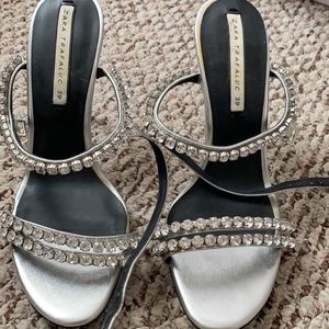 ZARA SILVER HEELS